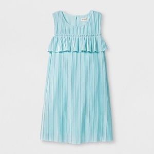 Cat & Jack Girls Velvet Dress M (6/7) Teal